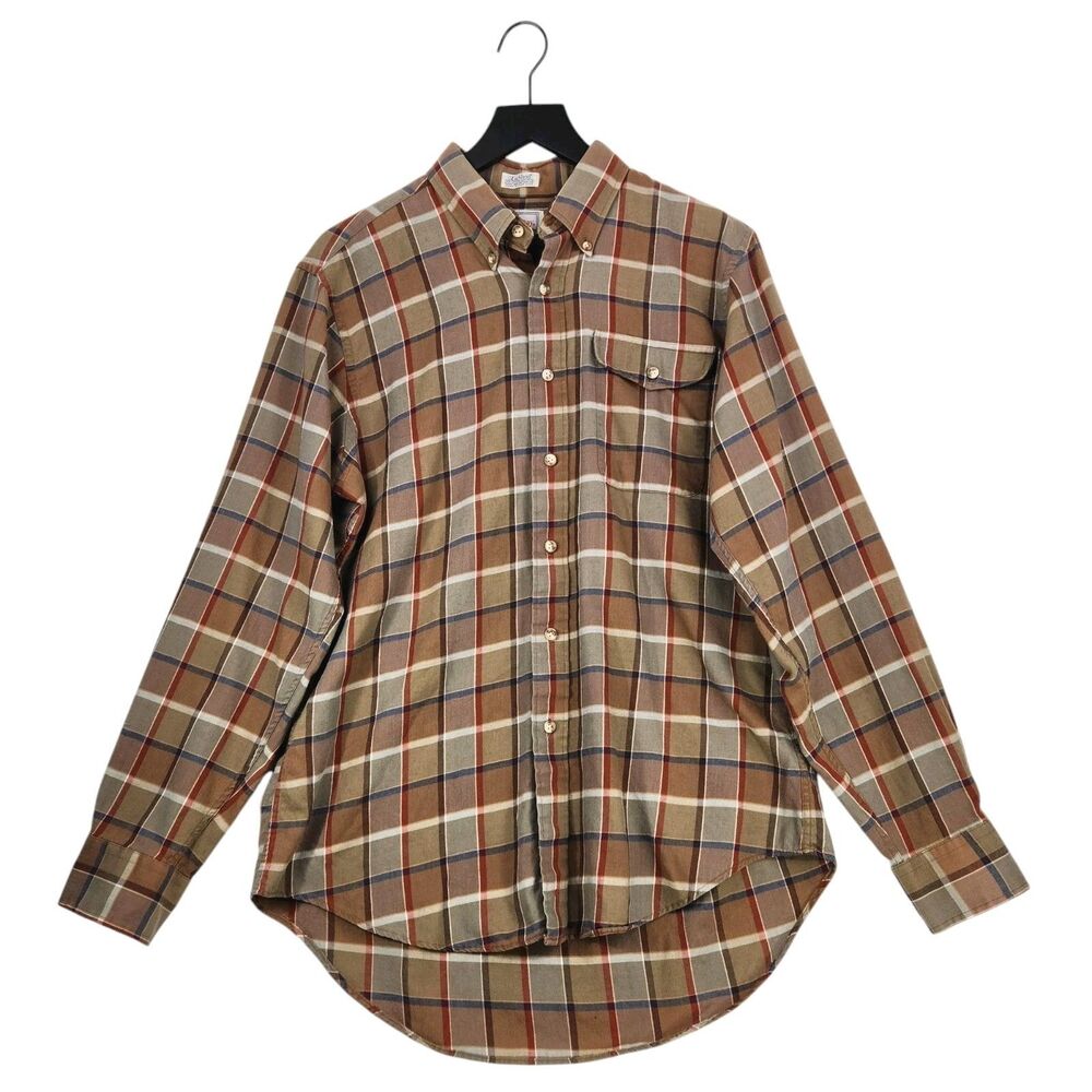 Vintage 70s Lochlana By Hathaway Men's Large Wool Blend Flannel Button Shirt